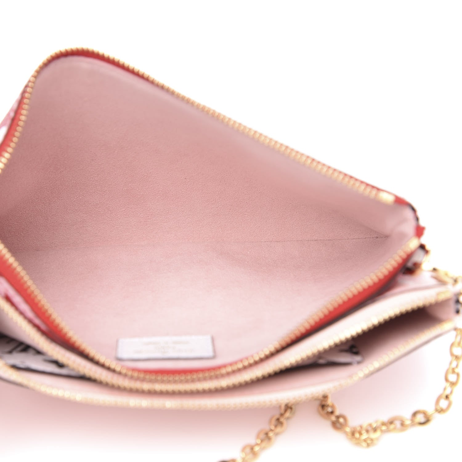 Louis Vuitton Monogram Giant Double Zip Pochette Rouge 6 of 10