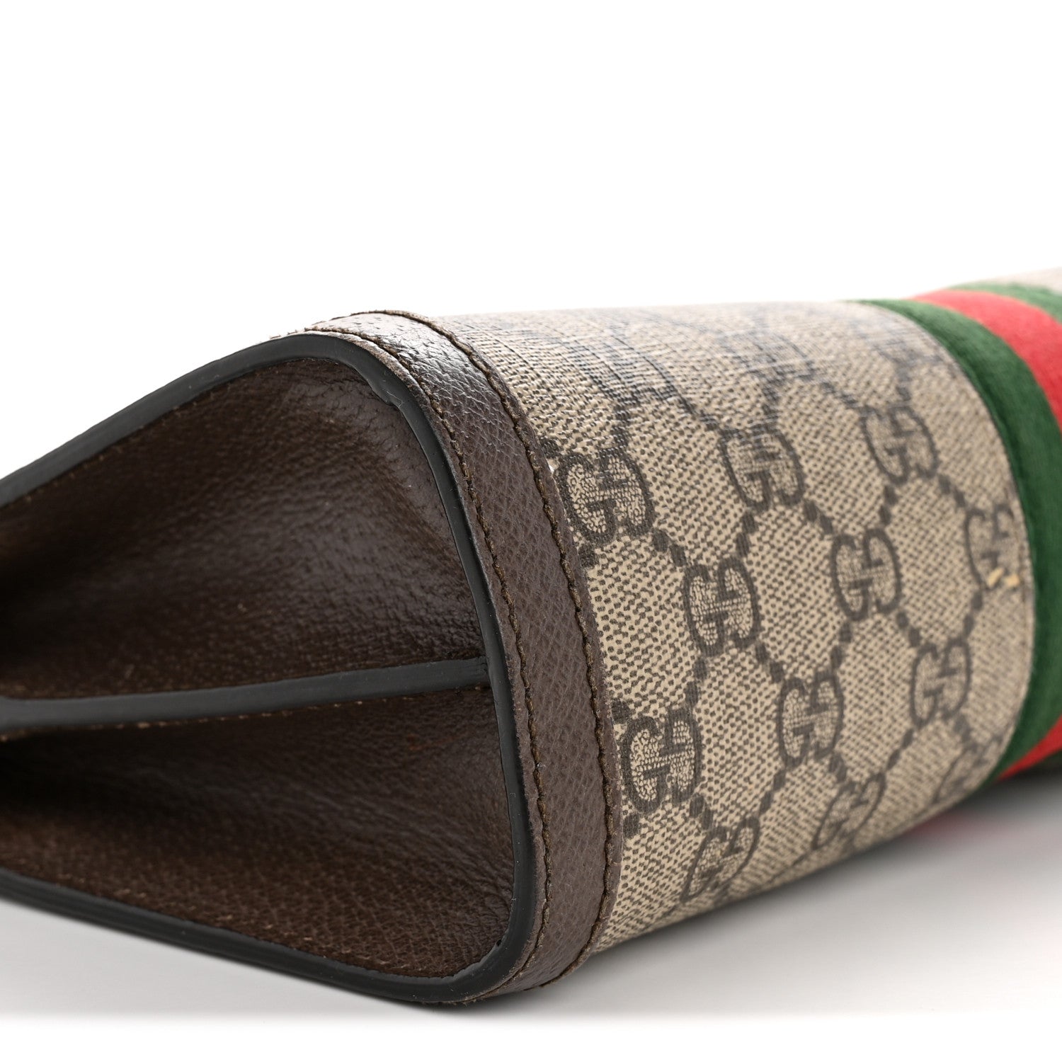 Gucci GG Supreme Monogram Web Small Ophidia Chain Shoulder Bag Brown 9 of 13