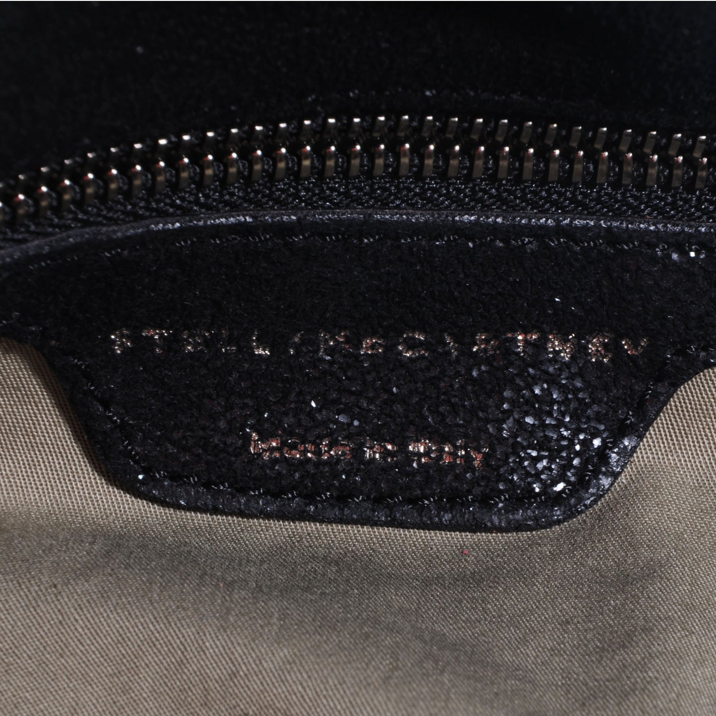 Faux Leather Shaggy Deer Falabella Fold Over Tote Black