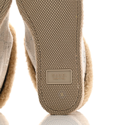 Gucci Canvas Wool Lame GG Monogram Womens Fria Horsebit Ankle Boots 36 Gardenia Silver Butterscotch 7 of 10