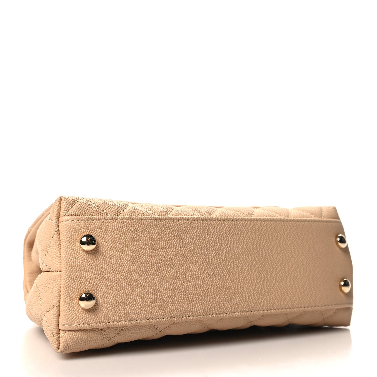 Chanel Caviar Lizard Embossed Quilted Mini Coco Handle Flap Beige 4 of 11