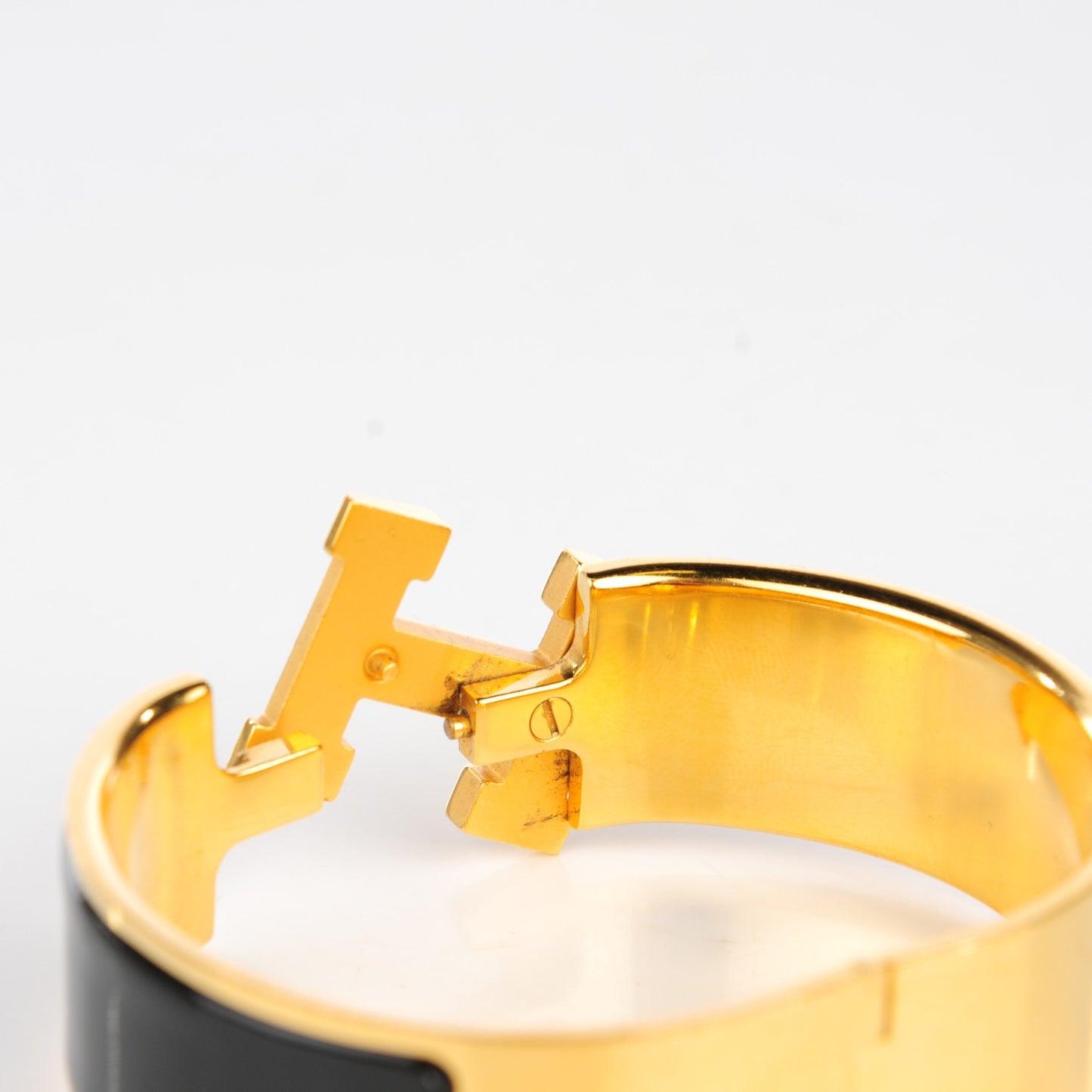 Enamel Wide Clic Clac H Bracelet PM Black