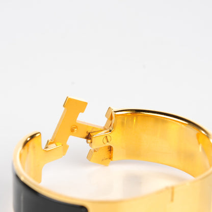 Hermes Enamel Wide Clic Clac H Bracelet PM Black 5 of 6