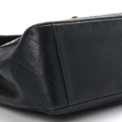 Chanel Lambskin Quilted XL Jumbo Single Flap Black 9 of 10