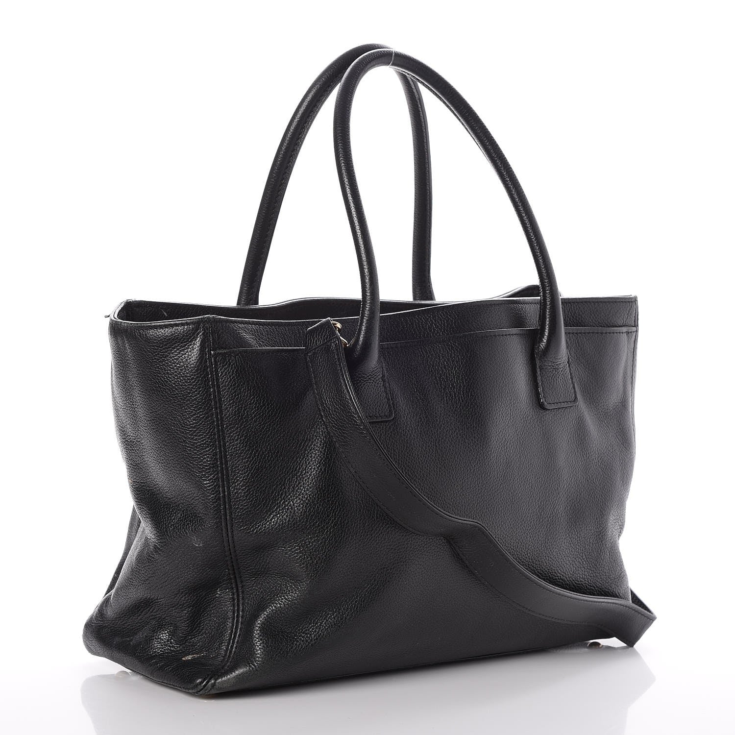 Chanel Calfskin Cerf Executive Shopper Tote Black 3 of 11