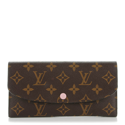Louis Vuitton Monogram Emilie Wallet Rose Ballerine 1 of 7