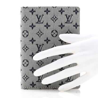 Louis Vuitton Mini Lin Small Ring Agenda Cover Blue 2 of 10