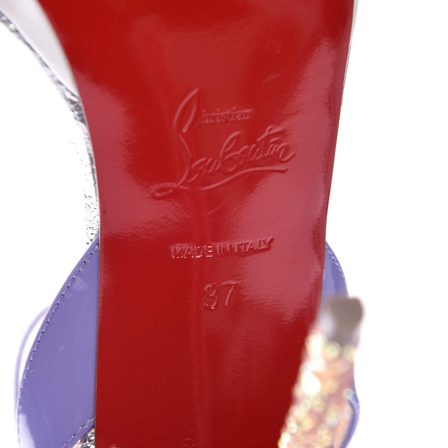 Patent Rete Glitter Discoport 120 Sandals 37 Opal