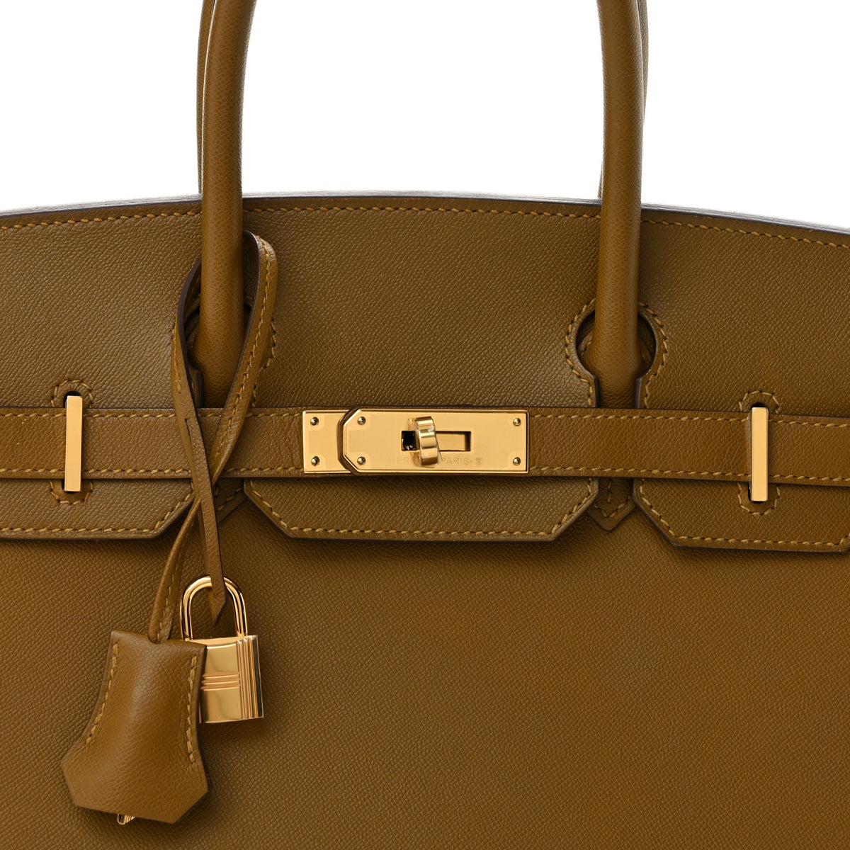 Hermes Madame Calfskin Birkin Sellier 30 Bronze Dore 7 of 11