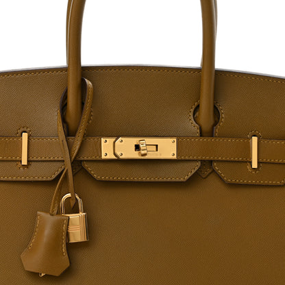 Hermes Madame Calfskin Birkin Sellier 30 Bronze Dore 7 of 11