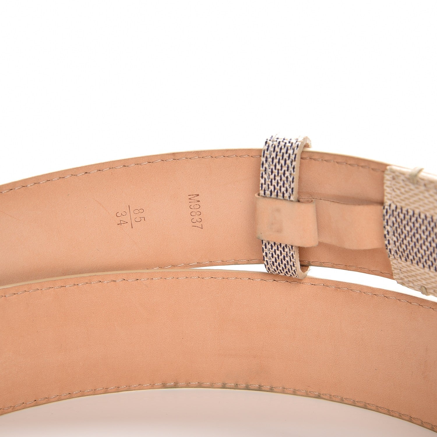 Louis Vuitton Damier Azur Voyage Belt 85 34 4 of 8