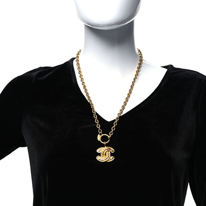 Chanel Quilted CC Chain Necklace Gold 2 of 6