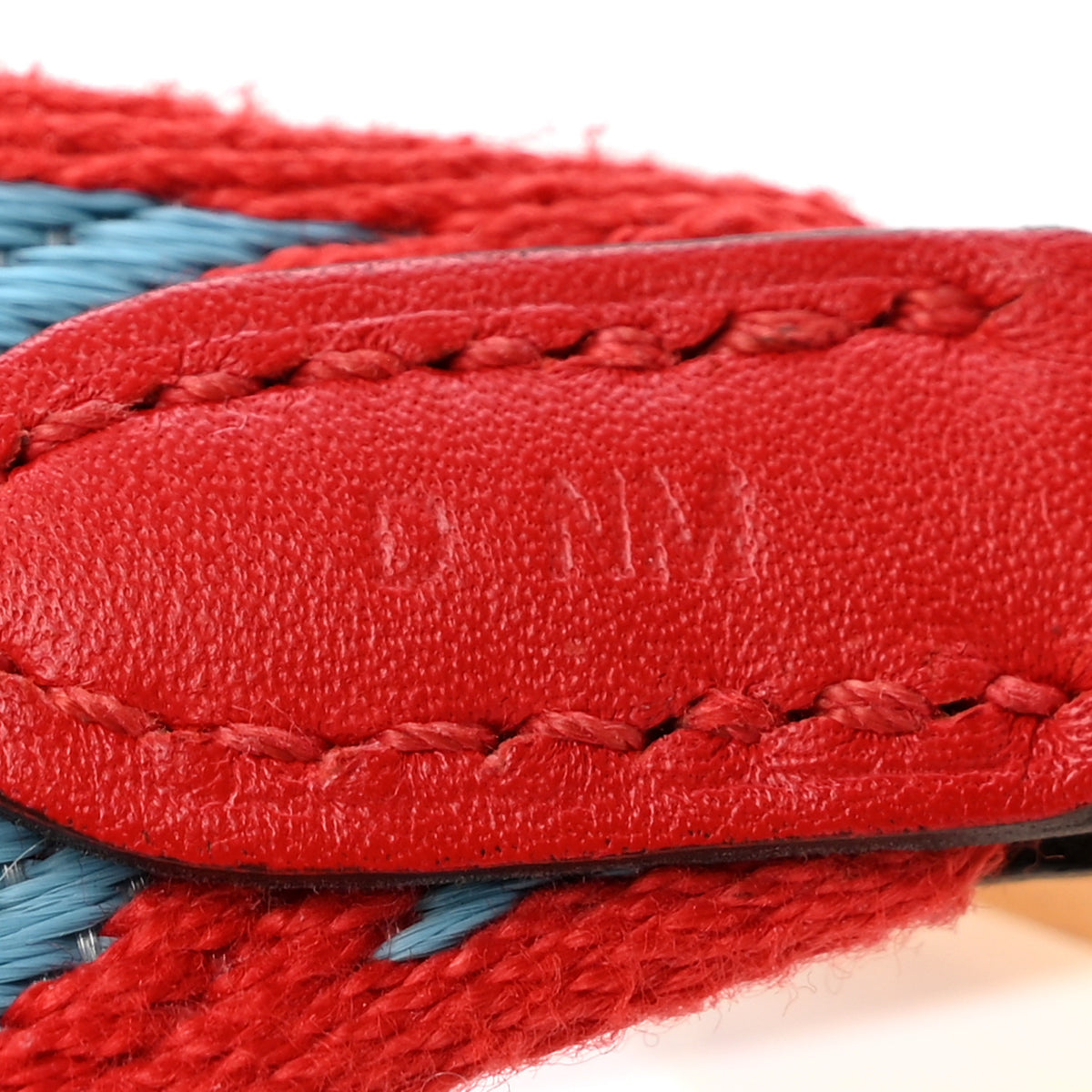 Hermes Toile Swift 25mm Sangle ZigZag Shoulder Strap Rouge de Coeur Bleu du Nord 5 of 6