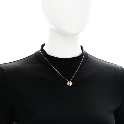 Van Cleef & Arpels 18K Yellow Gold Guilloche Vintage Alhambra Pendant Necklace 2 of 6