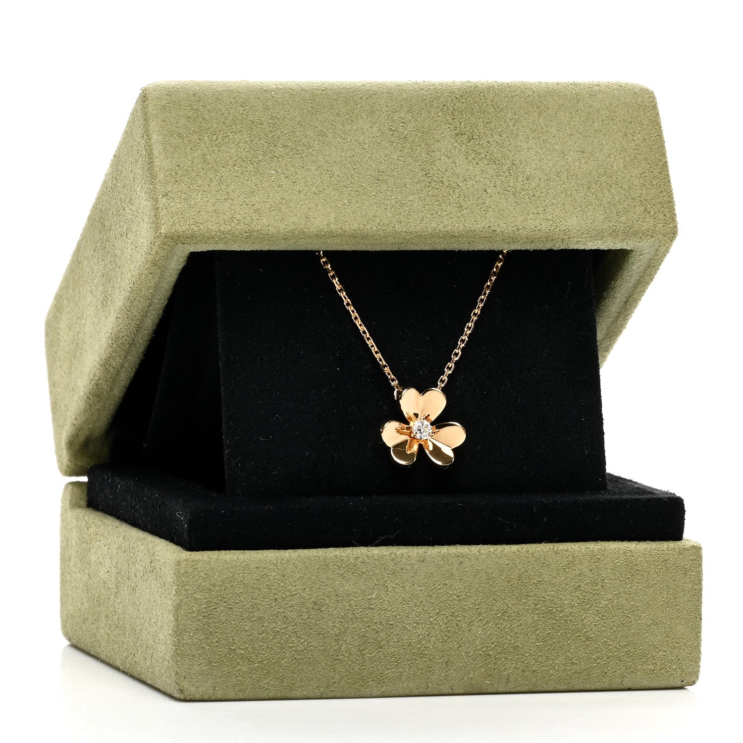 Van Cleef & Arpels 18K Yellow Gold Diamond Mini Frivole Pendant Necklace 6 of 6