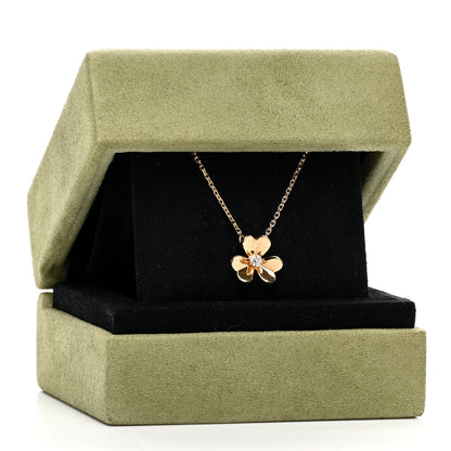 Van Cleef & Arpels 18K Yellow Gold Diamond Mini Frivole Pendant Necklace 6 of 6