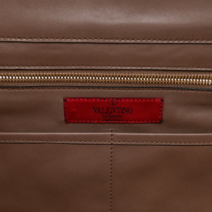 Valentino Garavani Vitello Large Rockstud Tote Brown 6 of 10