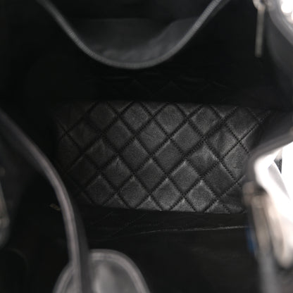 Chanel Calfskin Stitched Large Urban Luxury Drawstring Backpack Black 5 of 14