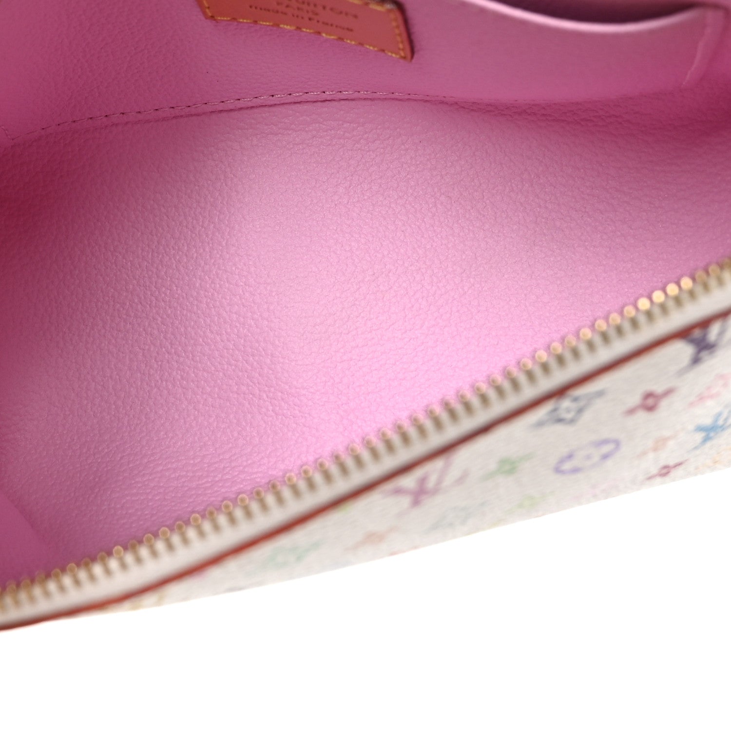Louis Vuitton Monogram Multicolor Cosmetic Pouch White Litchi 5 of 9