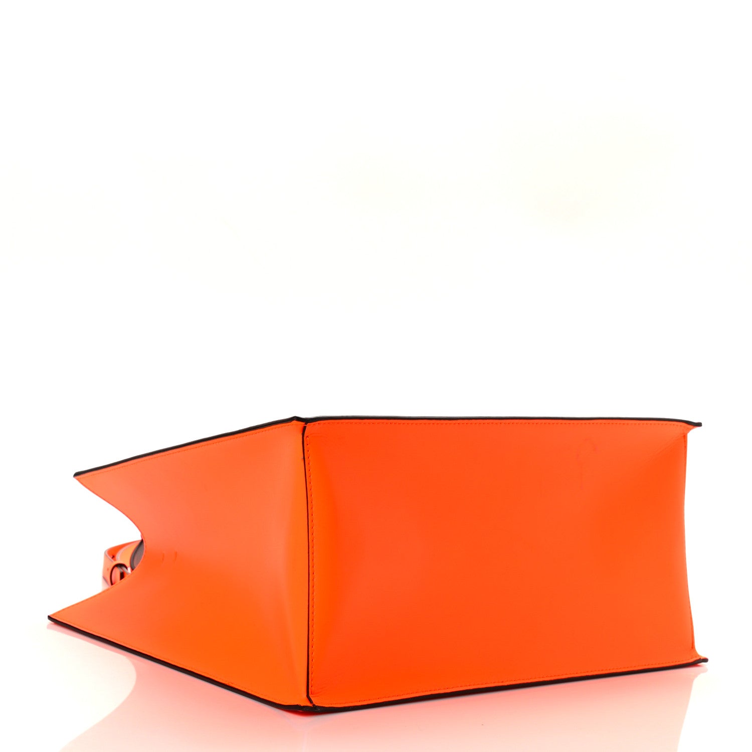Valentino Garavani Calfskin Small Vlogo Tote Neon Orange 3 of 9