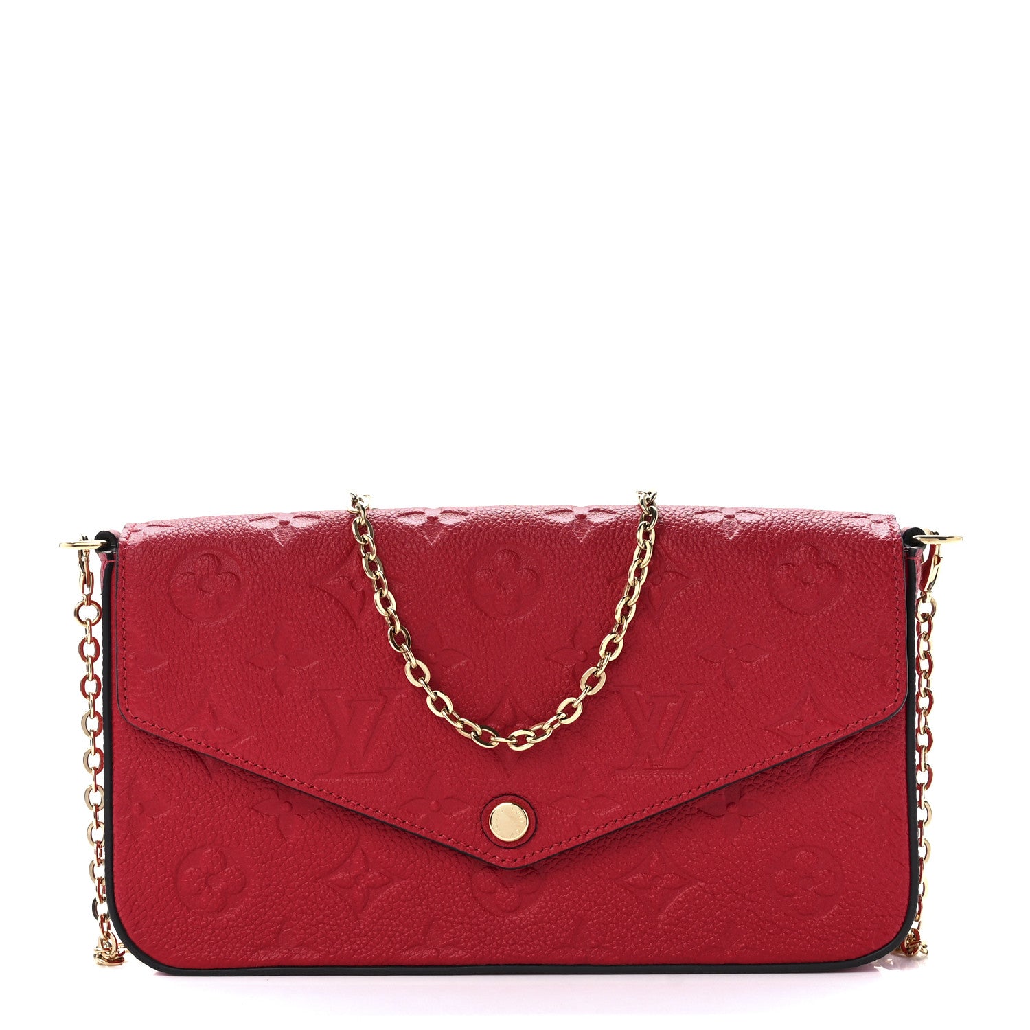 Louis Vuitton Empreinte Pochette Felicie Chain Wallet Scarlet 3 of 13