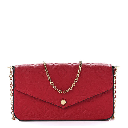Louis Vuitton Empreinte Pochette Felicie Chain Wallet Scarlet 3 of 13