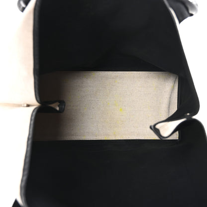 Balenciaga Cotton Canvas Calfskin M Navy Cabas Natural Black 6 of 11