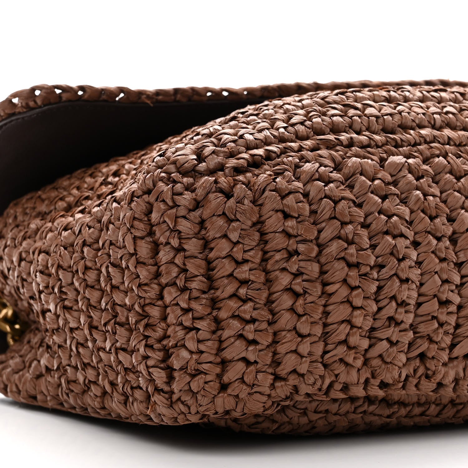 Saint Laurent Raffia Calfskin Monogram Medium Niki Chain Satchel New Nut 10 of 11