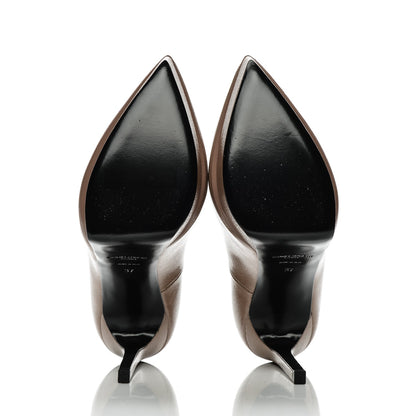 Saint Laurent Pebbled Patent Calfskin Janis 105 Platform Pumps 37 Fard 5 of 7
