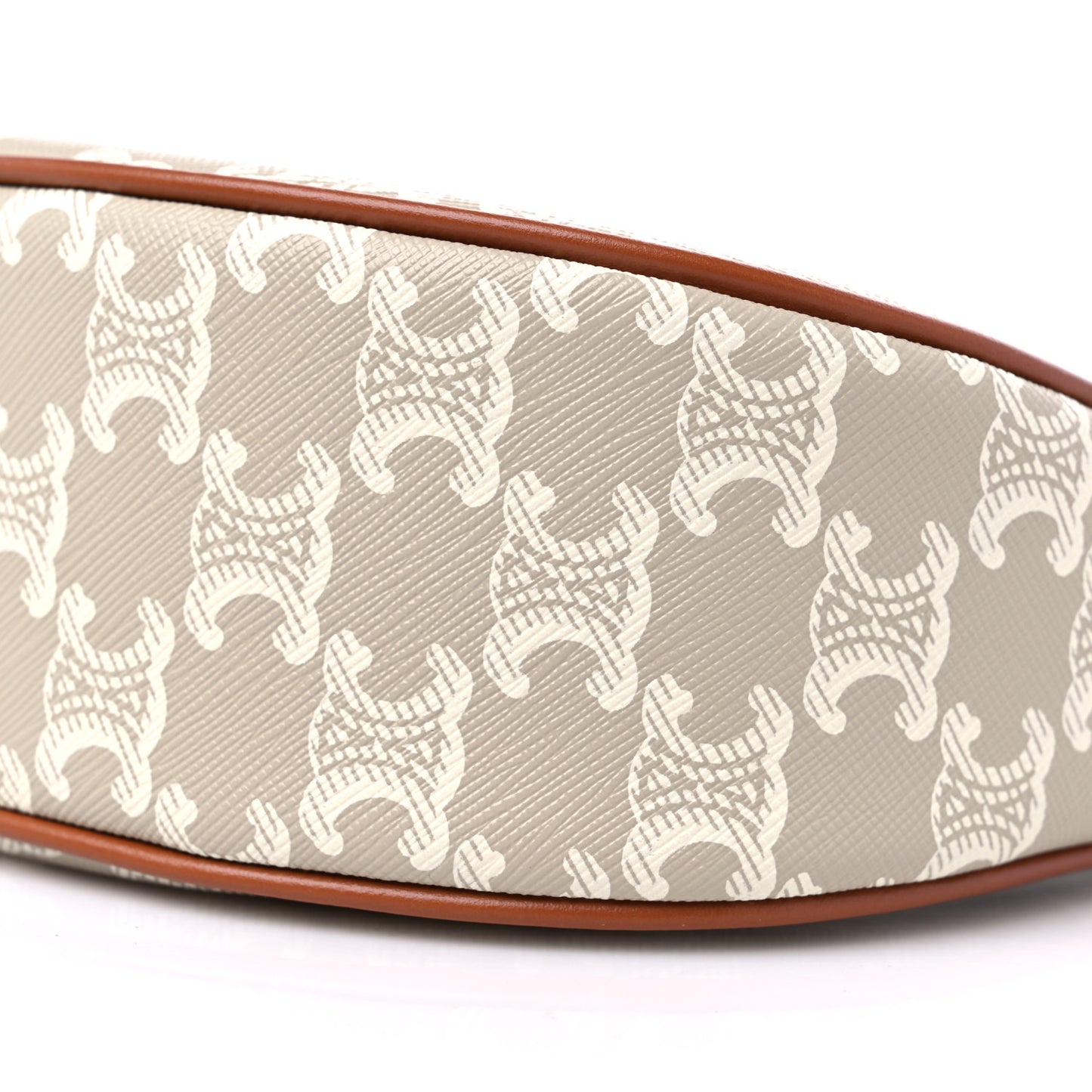 Canvas Calfskin Ava Triomphe Shoulder Bag Grege