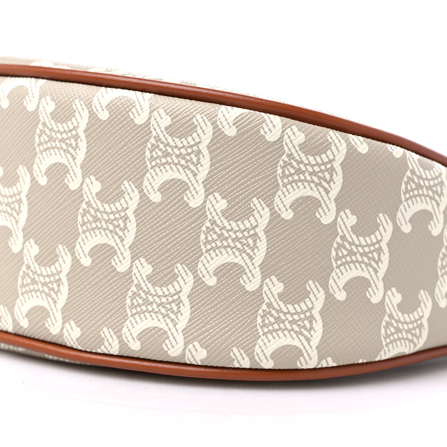 Celine Canvas Calfskin Ava Triomphe Shoulder Bag Grege 7 of 7