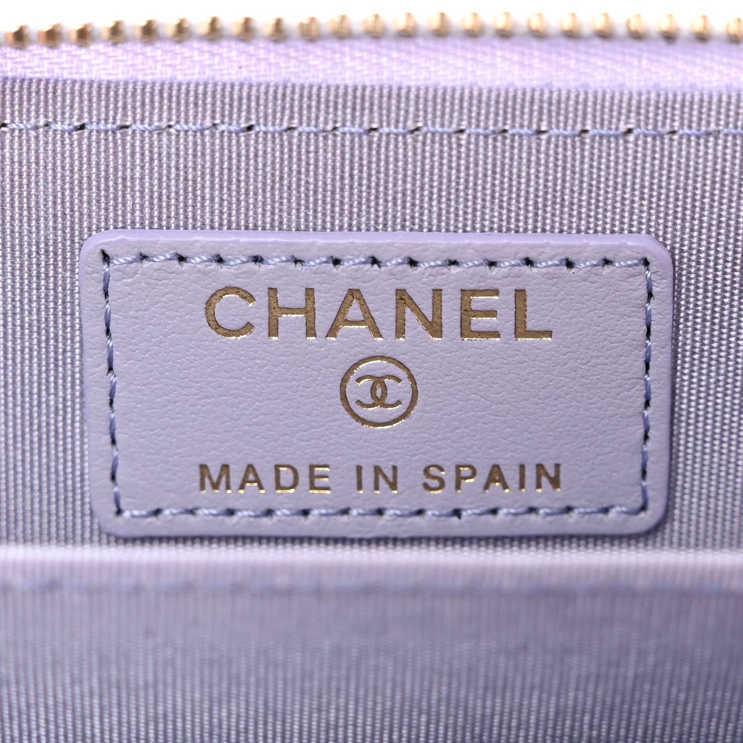 Chanel Lambskin Quilted Chanel 19 Zip Around Coin Purse Wallet Light Purple 6 of 7