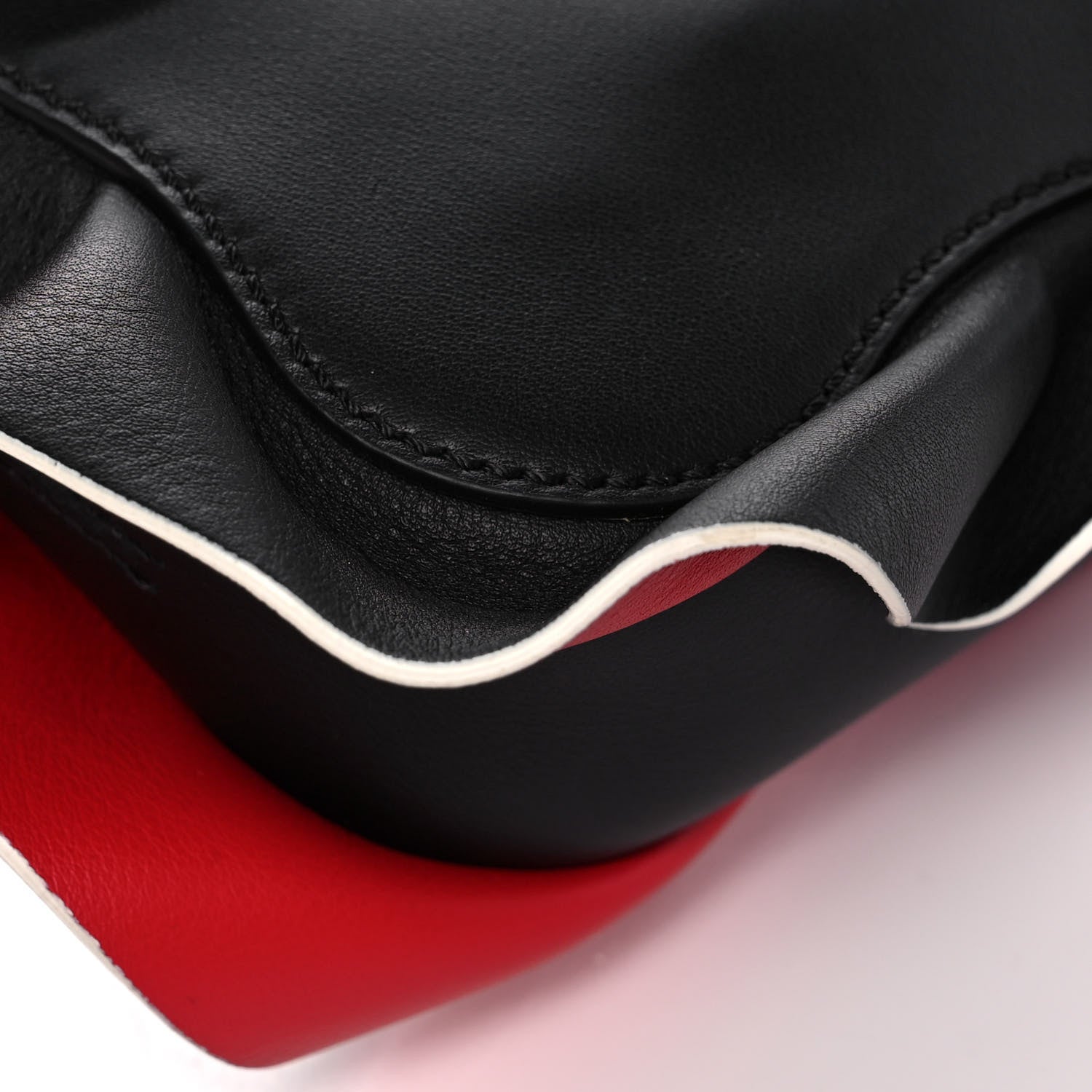 Fendi Calfskin Waves Heart Baguette Black 7 of 16