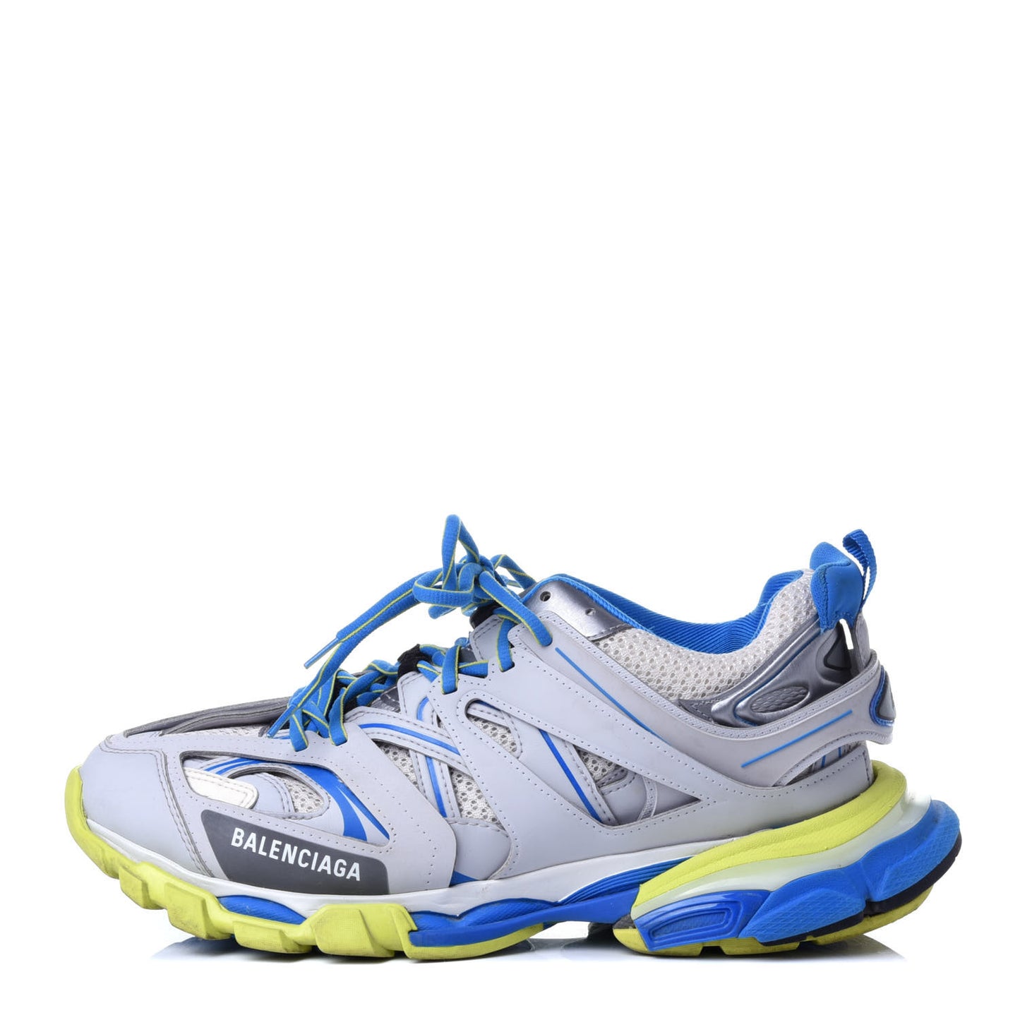 Mesh Nylon Mens Track Sneakers 42 Blue Grey Yellow