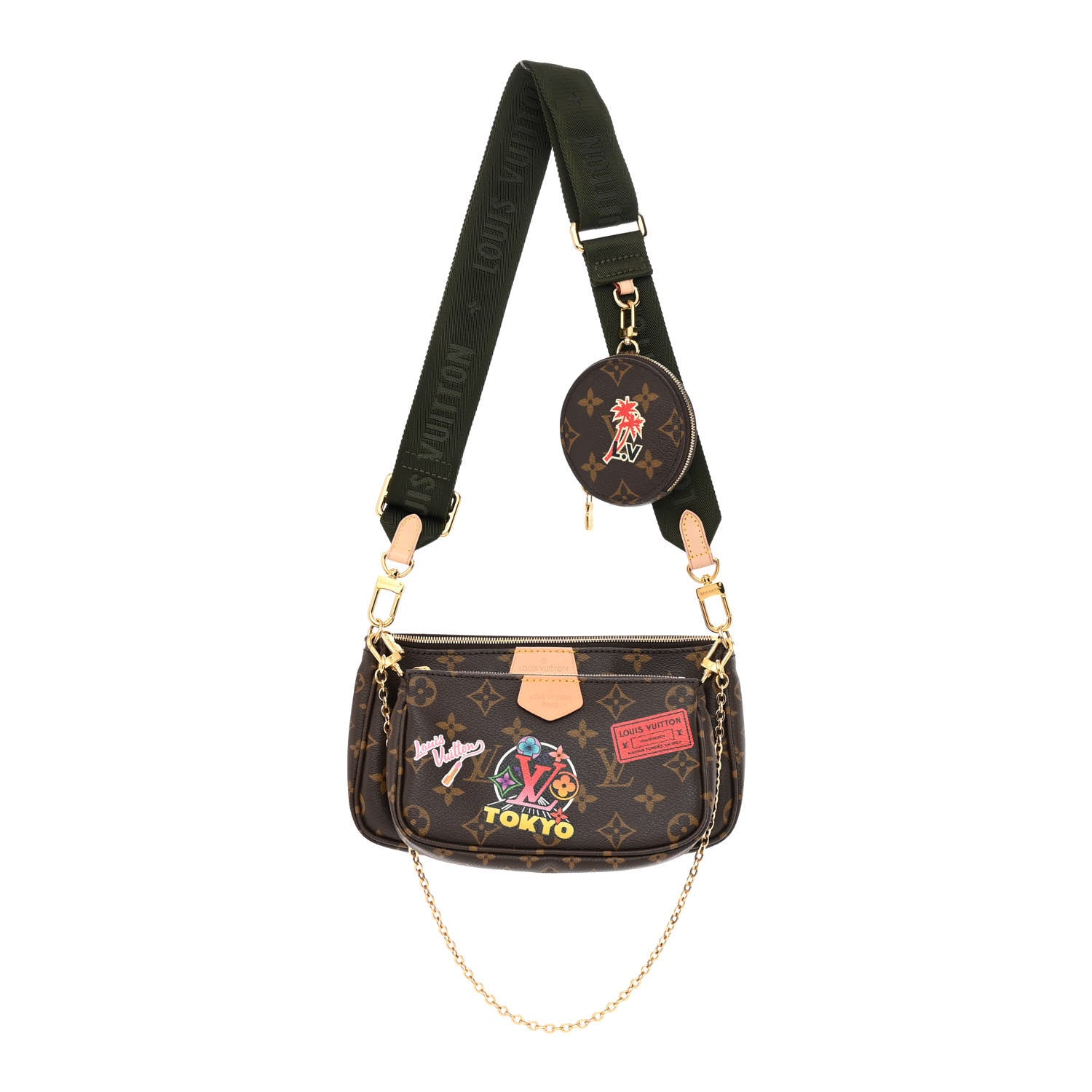 Louis Vuitton Monogram My LV World Tour Multi Pochette Accessories Kaki 1 of 12