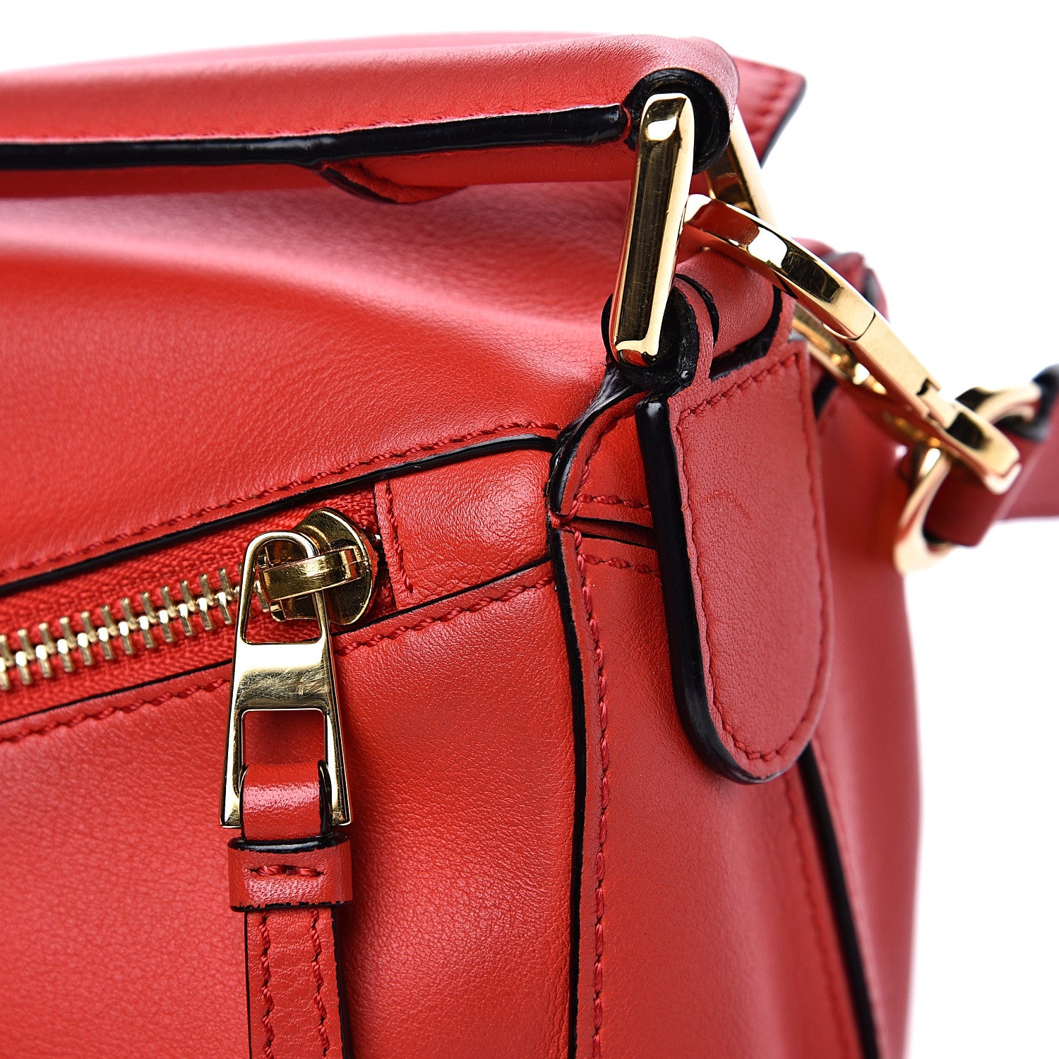 Loewe Calfskin Small Puzzle Bag Scarlet 12 of 16