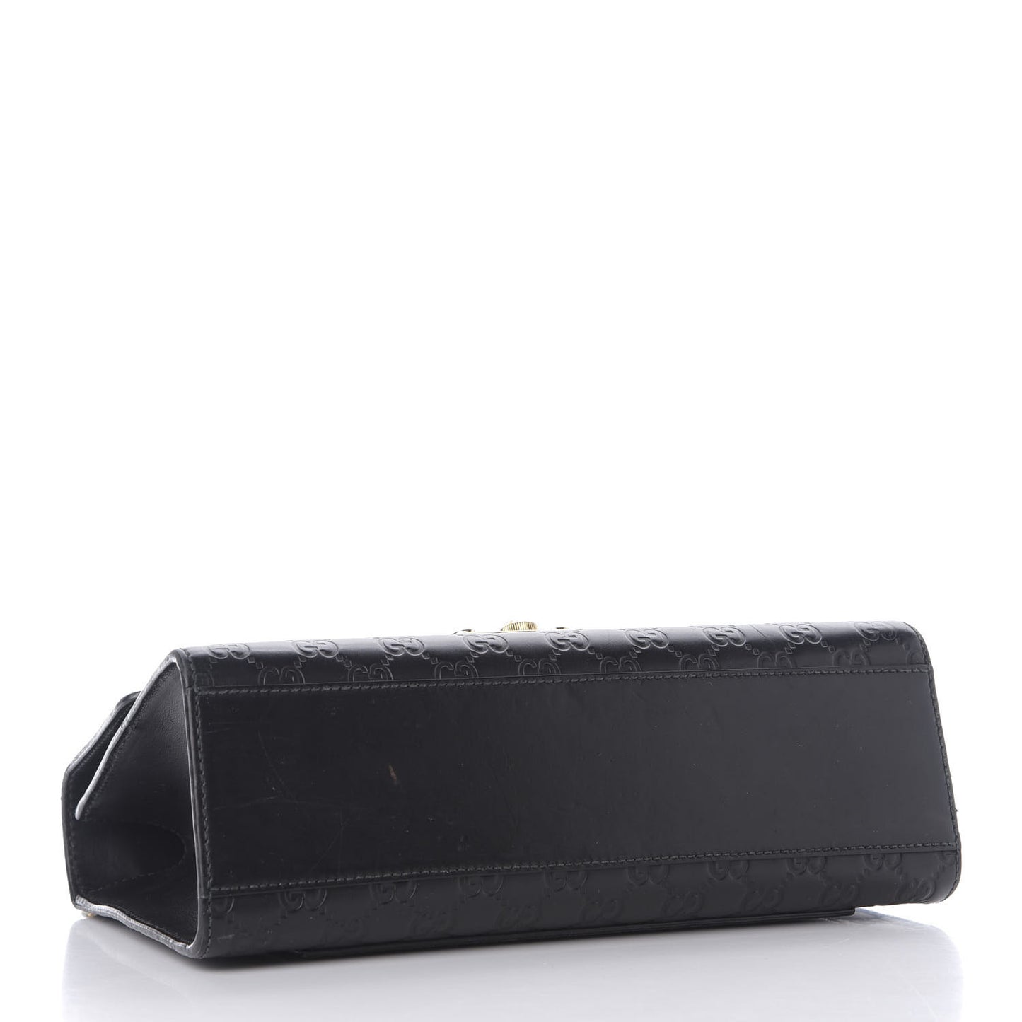 Guccissima Medium Padlock Shoulder Bag Black