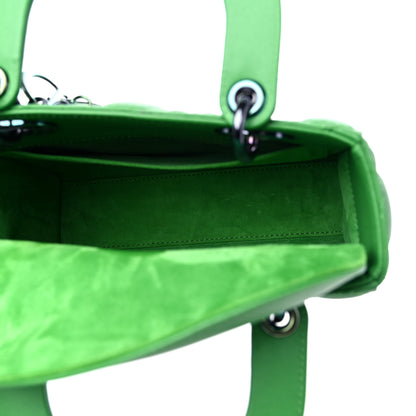 Christian Dior Lambskin Cannage Small Lady Dior Bright Green 4 of 8