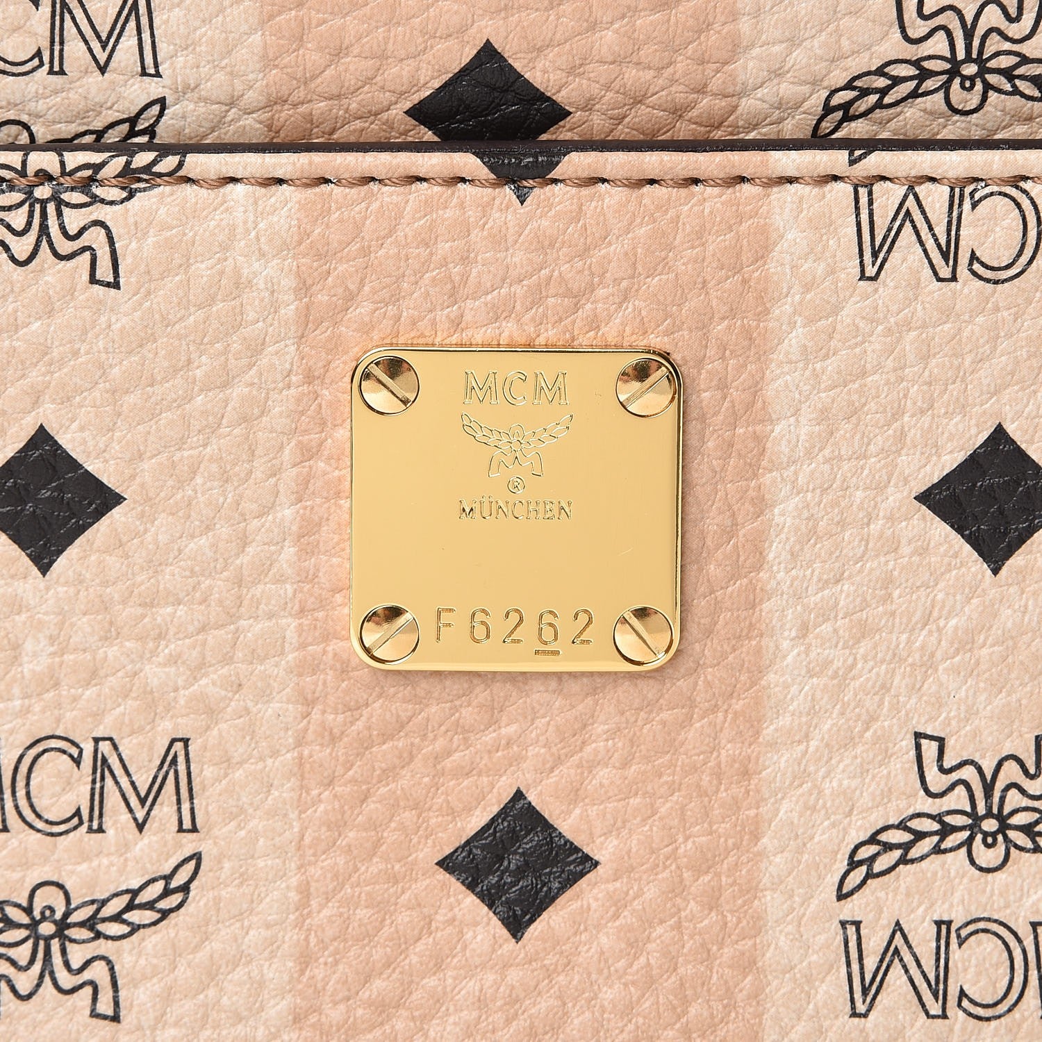 MCM Striped Visetos Mini Crossbody Bag Beige 8 of 14
