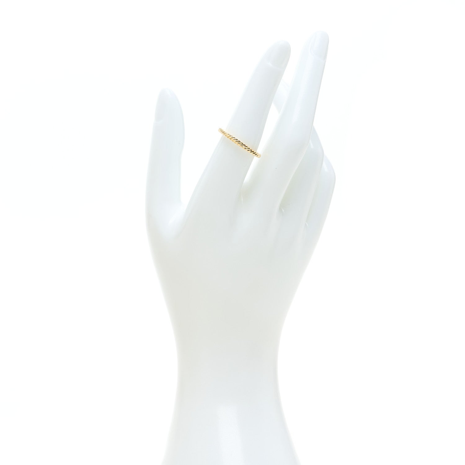 David Yurman 18K Yellow Gold 2mm Cable Classics Band Ring 53/6.5 2 of 4