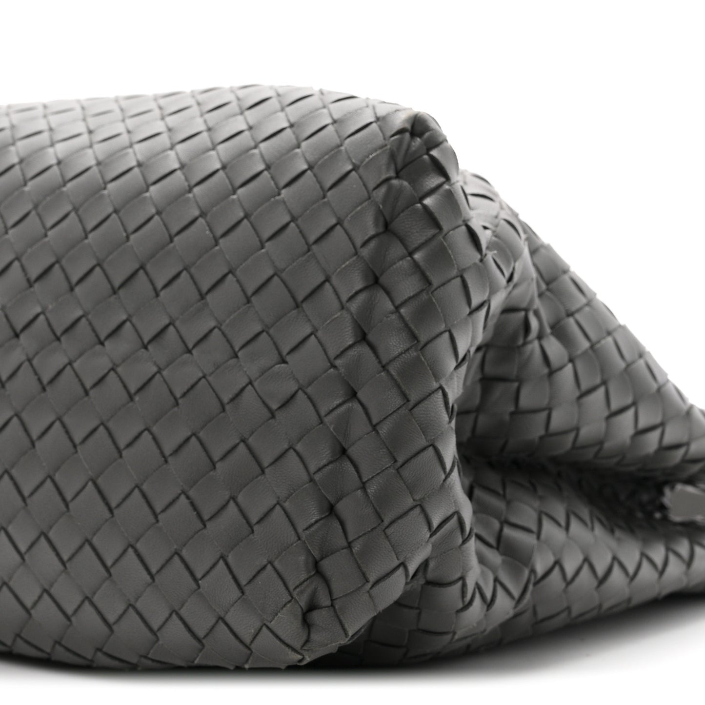 Nappa Intrecciato Medium Classic Chain Strap Tote Dark Grey