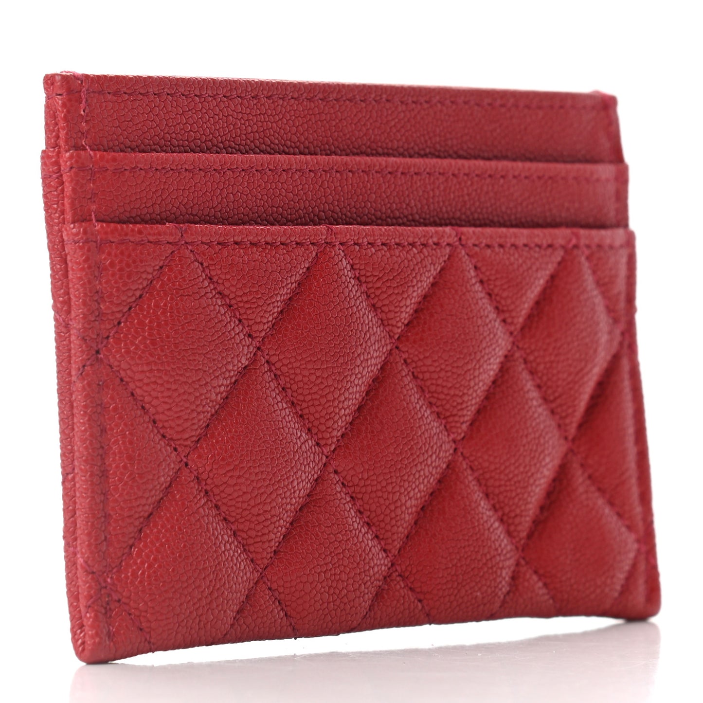 Caviar Quilted Boy Card Holder Red