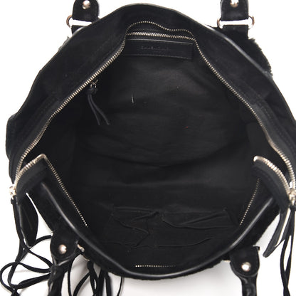 Balenciaga Shearling Suede Classic Hardware City Black 5 of 12