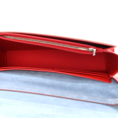 Christian Louboutin Denim Calfskin Patent Pearl Spikes Loubinthesky Paloma Clutch Paloma Blue 5 of 12