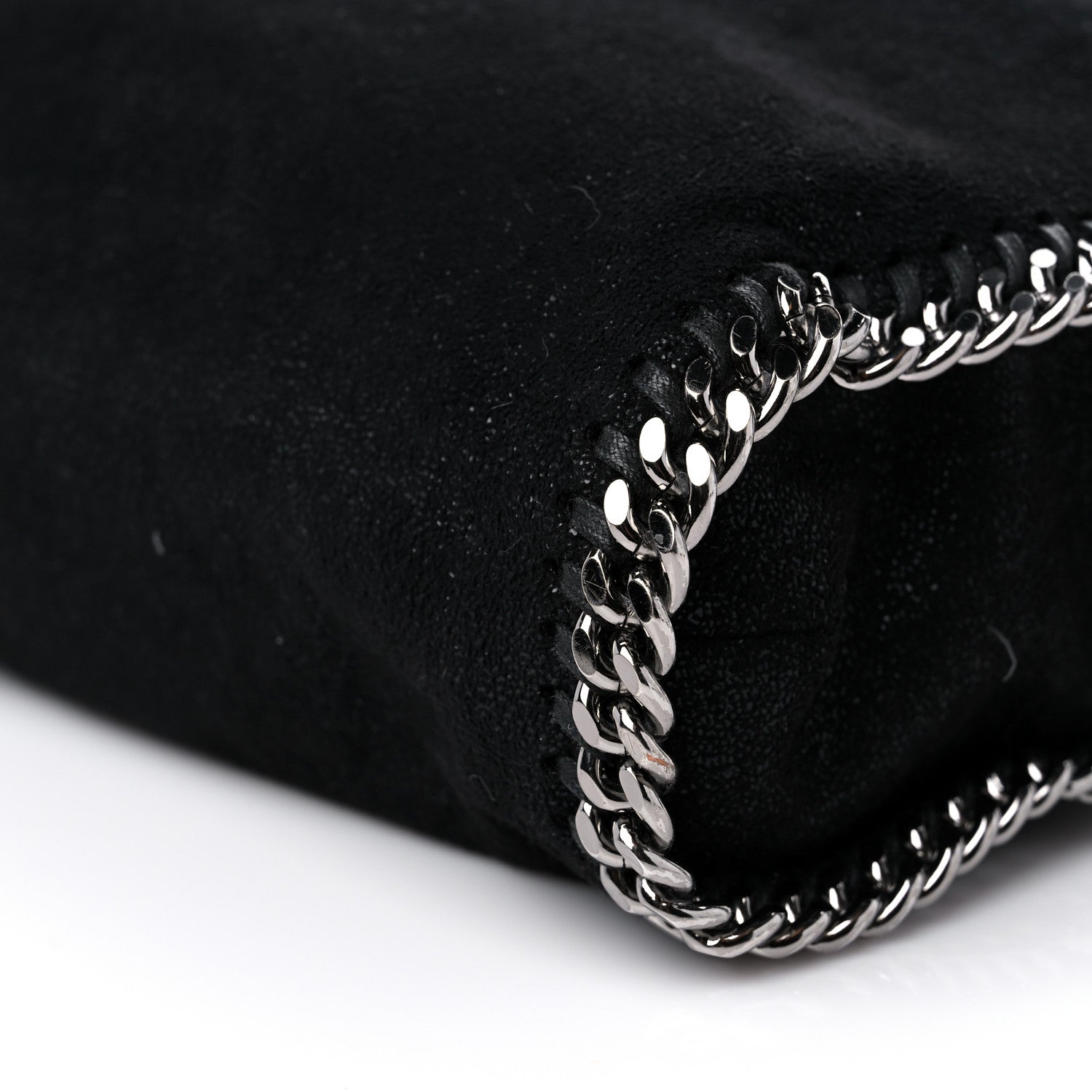 Stella McCartney Shaggy Deer Small Falabella Fold Over Tote Black 8 of 10