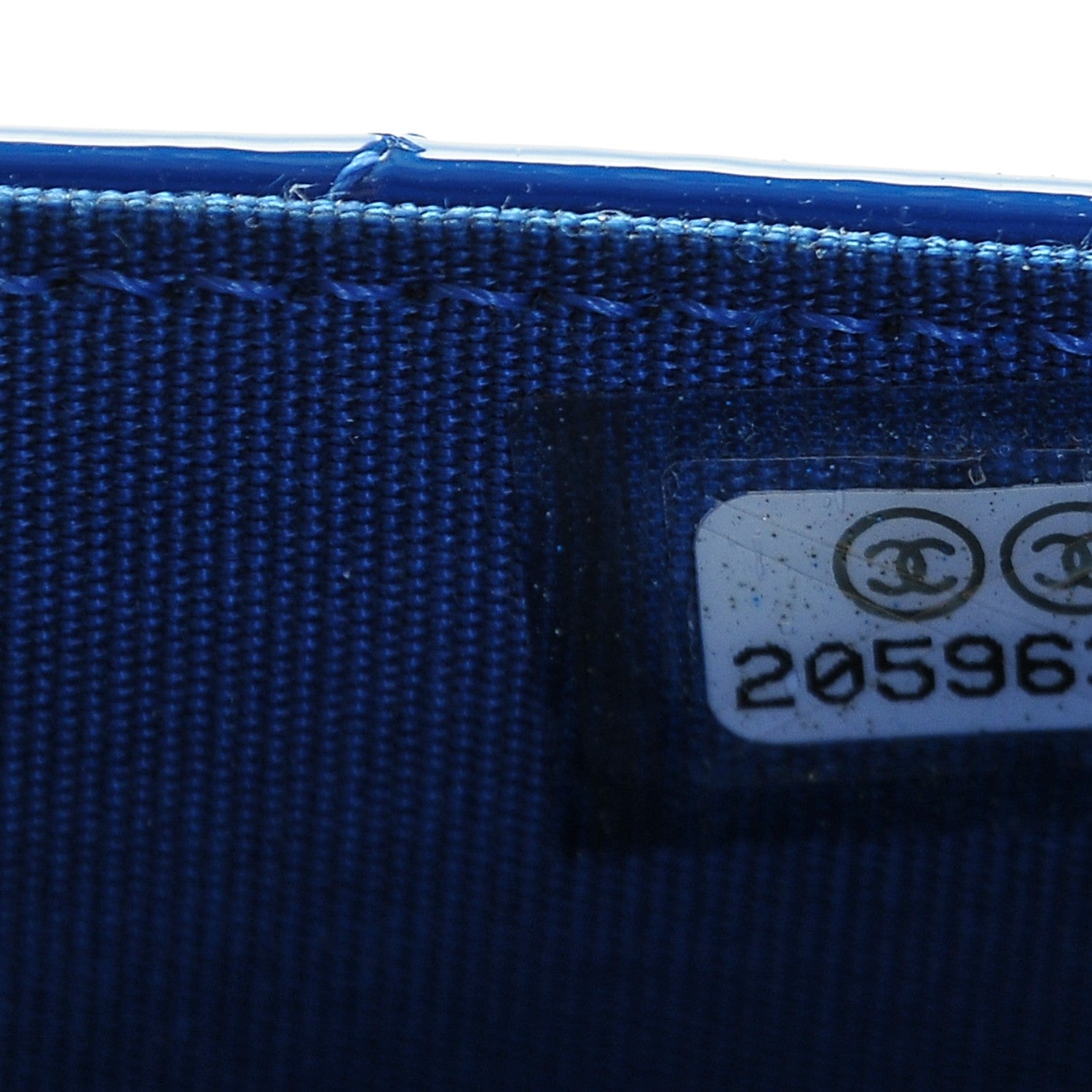 Chanel Patent Calfskin Quilted Boy Wallet On Chain WOC Dark Blue 8 of 8
