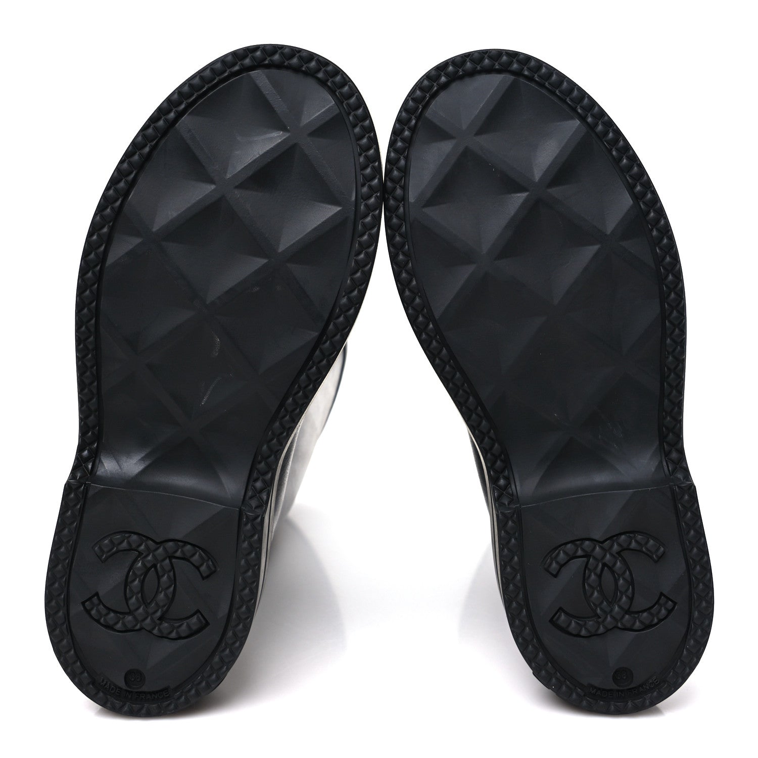 Chanel Caoutchouk CC High Boots 38 Black 6 of 10
