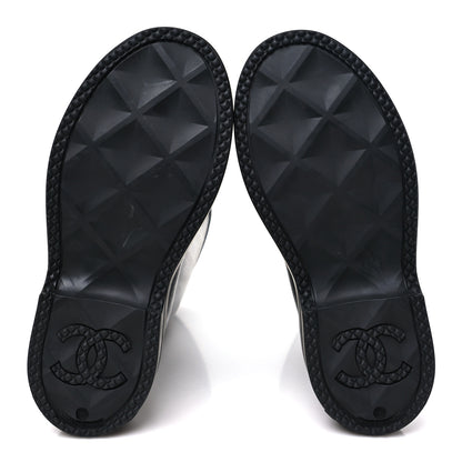 Chanel Caoutchouk CC High Boots 38 Black 6 of 10