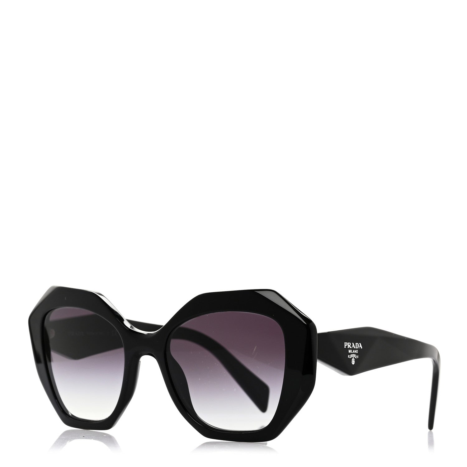 Prada Acetate Sunglasses SPR 16W Black 1 of 7