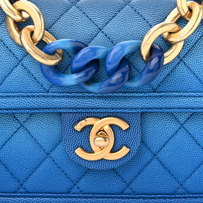 Chanel Caviar Quilted Small Sunset On The Sea Flap Blue 8 of 12